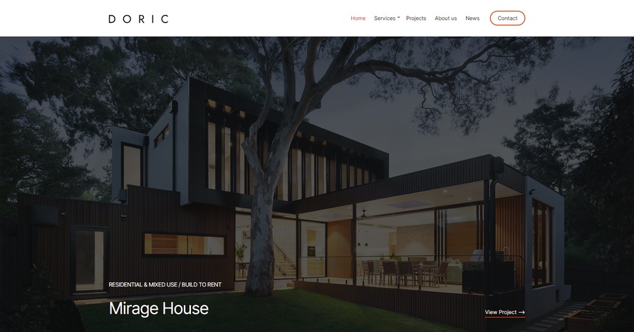 Doric is a Business3ree variation for architects WordPress template